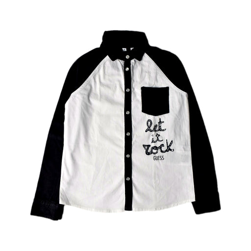 A Black Long Sleeve Shirts from Guess in size 6T for boy. (Front View)