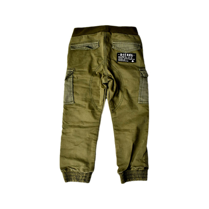 A Green Casual Pants from Diesel in size 3T for boy. (Back View)