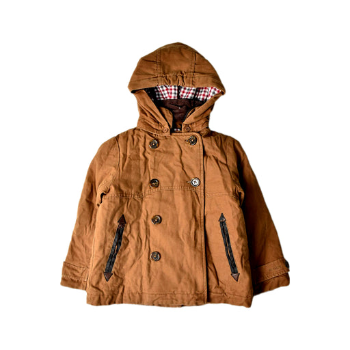 A Brown Lightweight Jackets from Jacadi in size 6T for boy. (Front View)