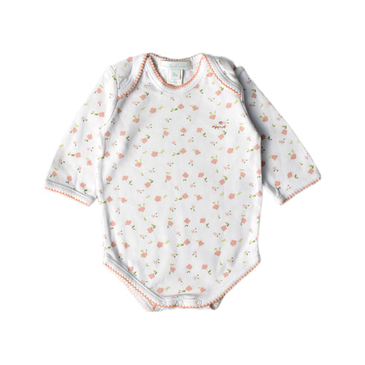 A White Long Sleeve Bodysuits from Marie Chantal in size 0-3M for girl. (Front View)