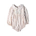 A Pink Long Sleeve Rompers from Jamiks Kids Fashion in size 12-18M for girl. (Front View)