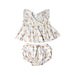 A White Shorts Sets from Jamie Kay in size 3-6M for girl. (Front View)