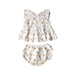 A White Shorts Sets from Jamie Kay in size 3-6M for girl. (Back View)