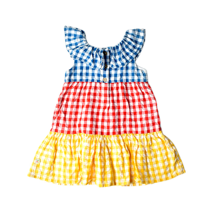 A Multicolour Sleeveless Dresses from Frugi in size 18-24M for girl. (Back View)