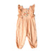 A Peach Sleeveless Jumpsuits from Mori in size 6-12M for girl. (Front View)