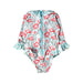 A Pink Swimsuits from Lison Paris in size 12-18M for girl. (Back View)
