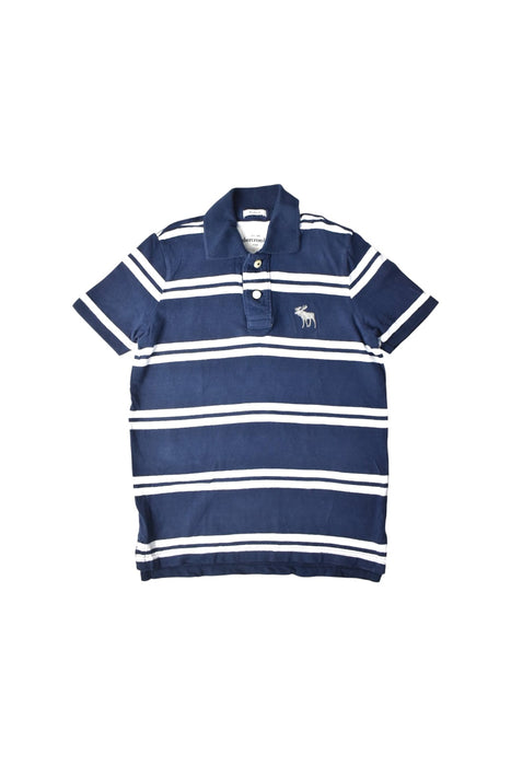 A Navy Short Sleeve Polos from Abercrombie & Fitch in size M for boy. (Front View)
