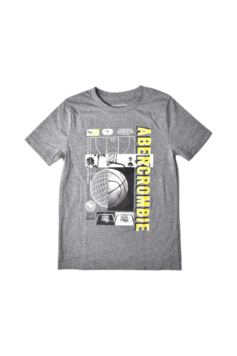 A Grey Short Sleeve T Shirts from Abercrombie & Fitch in size 7Y for boy. (Front View)