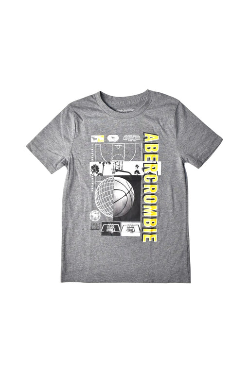 A Grey Short Sleeve T Shirts from Abercrombie & Fitch in size 7Y for boy. (Front View)