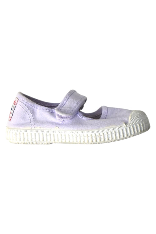A Purple Flats from Cienta in size 18-24M for girl. (Front View)