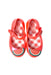 A Red Flats from Mini Melissa in size 18-24M for girl. (Back View)