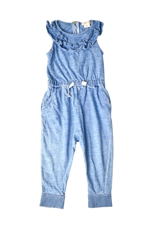 A Blue Sleeveless Jumpsuits from Crewcuts in size 2T for girl. (Front View)