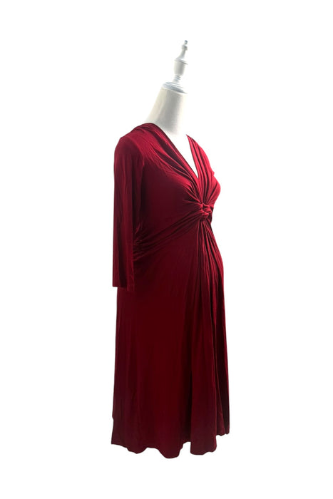 A Red Long Sleeve Dresses from Seraphine in size Maternity-M for maternity. (Front View)