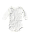 A White Long Sleeve Bodysuits from Petit Bateau in size 0-3M for girl. (Front View)