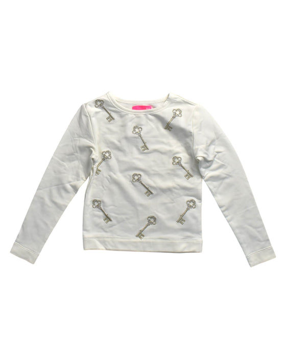 A White Long Sleeve Tops from ADE.C in size 6T for girl. (Front View)