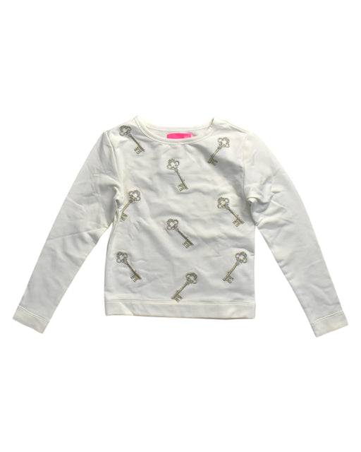 A White Long Sleeve Tops from ADE.C in size 6T for girl. (Front View)