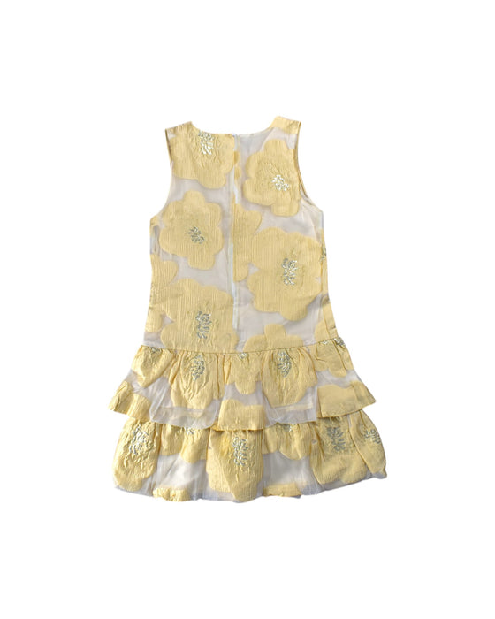 A Yellow Sleeveless Dresses from Gingersnaps in size M for girl. (Back View)