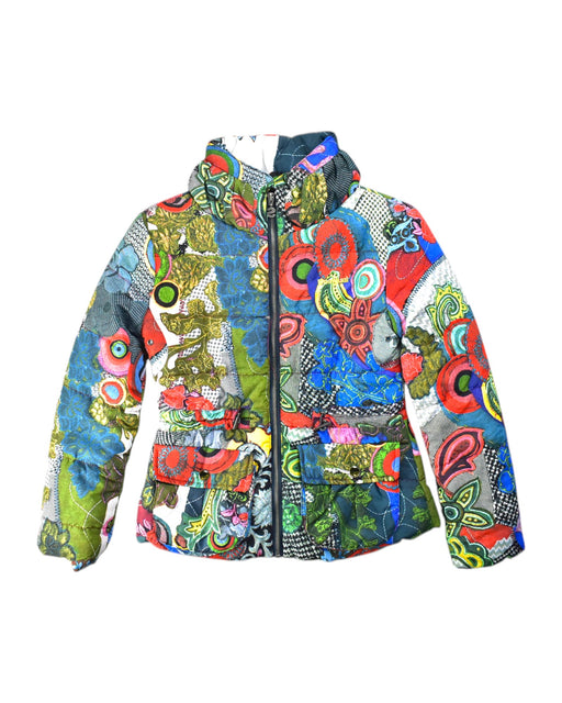 A Multicolour Puffer/Quilted Coats & Outerwear from Desigual in size 10Y for girl. (Front View)