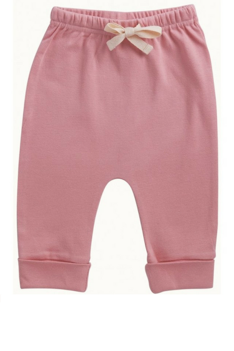 A Pink Leggings from Nature Baby in size 0-3M for girl. (Front View)