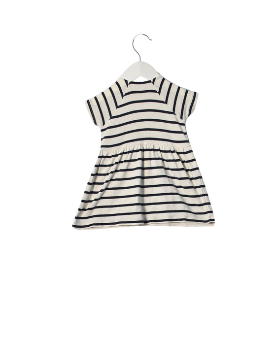 A Blue Short Sleeve Dresses from Petit Bateau in size 3-6M for girl. (Back View)