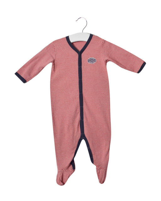 A Red Long Sleeve Jumpsuits from Petit Bateau in size 3-6M for neutral. (Front View)