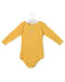 A Yellow Long Sleeve Bodysuits from Petit Bateau in size 2T for girl. (Front View)