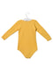 A Yellow Long Sleeve Bodysuits from Petit Bateau in size 2T for girl. (Back View)