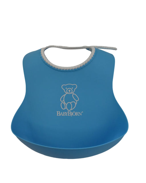 A Blue Bibs from BabyBjorn in size O/S for boy. (Front View)