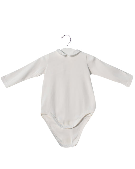 A White Long Sleeve Bodysuits from Jacadi in size 3-6M for neutral. (Front View)