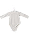 A White Long Sleeve Bodysuits from Jacadi in size 3-6M for neutral. (Front View)