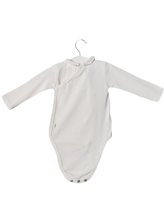 A White Long Sleeve Bodysuits from Jacadi in size 3-6M for neutral. (Back View)