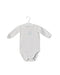 A White Long Sleeve Bodysuits from Jacadi in size 0-3M for neutral. (Front View)