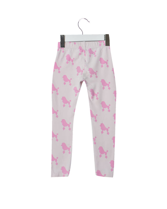 A Pink Leggings from Seed in size 2T for girl. (Back View)