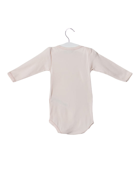 A Pink Long Sleeve Bodysuits from Petit Bateau in size 3-6M for girl. (Back View)