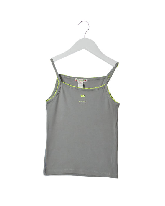A Grey Sleeveless Tops from Bonpoint in size 3T for girl. (Front View)