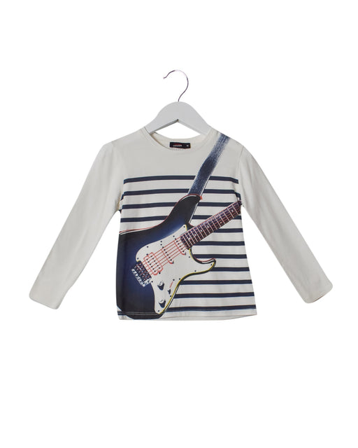 A White Long Sleeve Tops from Junior Gaultier in size 4T for boy. (Front View)