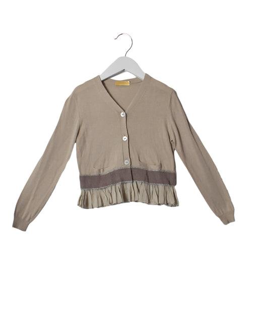A Beige Cardigans from I Pinco Pallino in size 6T for girl. (Front View)