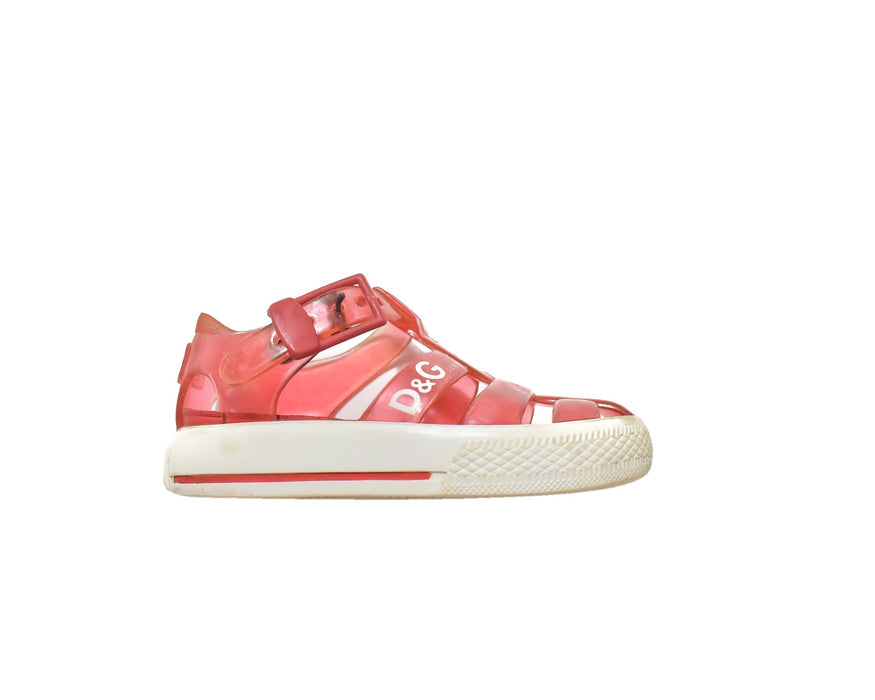 A Red Sandals from Dolce & Gabbana in size 12-18M for girl. (Back View)