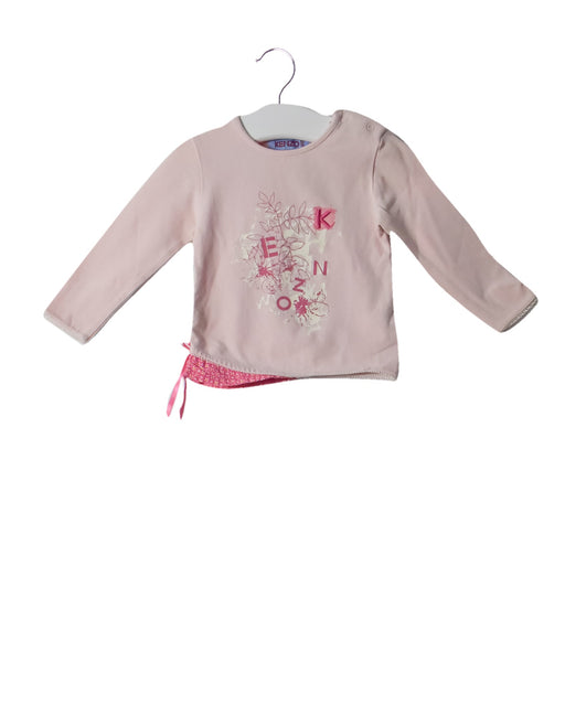 A Pink Long Sleeve Tops from Kenzo in size 6-12M for girl. (Front View)