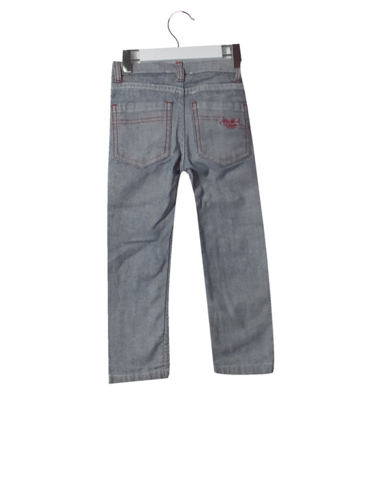 A Blue Jeans from Junior Gaultier in size 4T for boy. (Back View)