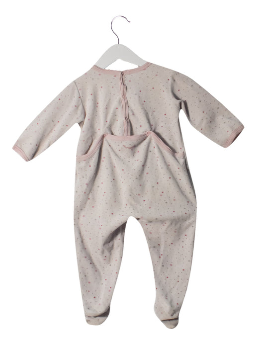 A Pink Long Sleeve Jumpsuits from Petit Bateau in size 12-18M for girl. (Back View)