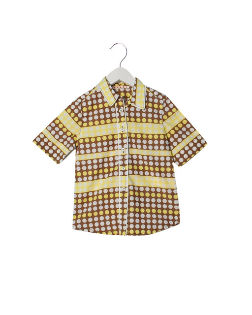 A Brown Short Sleeve Tops from Marni in size 6T for boy. (Front View)