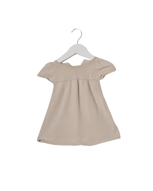 A Beige Short Sleeve Dresses from Bout'Chou in size 3-6M for girl. (Front View)