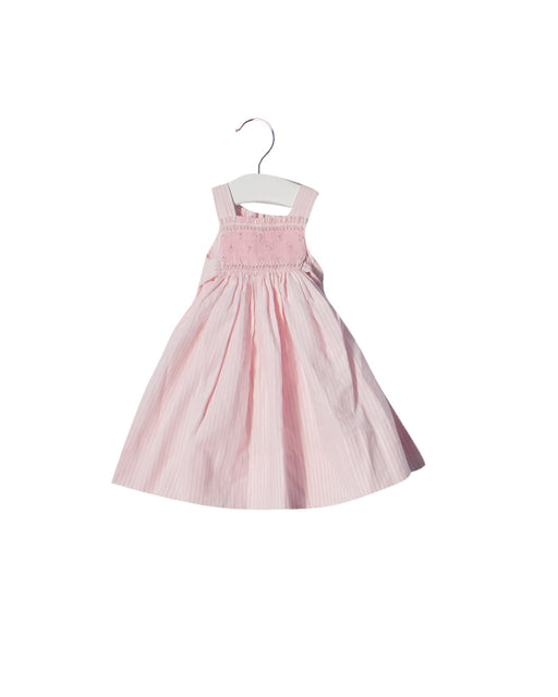 A Pink Sleeveless Dresses from Bonpoint in size 3-6M for girl. (Front View)