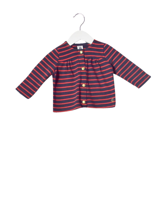 A Red Cardigans from Petit Bateau in size 6-12M for neutral. (Front View)