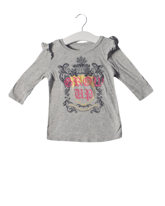 A Grey Long Sleeve Tops from Juicy Couture in size 3T for girl. (Front View)