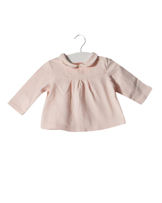 A Pink Long Sleeve Tops from Natalys in size 0-3M for girl. (Front View)