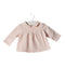 A Pink Long Sleeve Tops from Natalys in size 0-3M for girl. (Front View)
