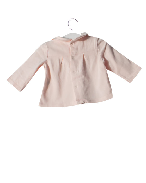 A Pink Long Sleeve Tops from Natalys in size 0-3M for girl. (Back View)