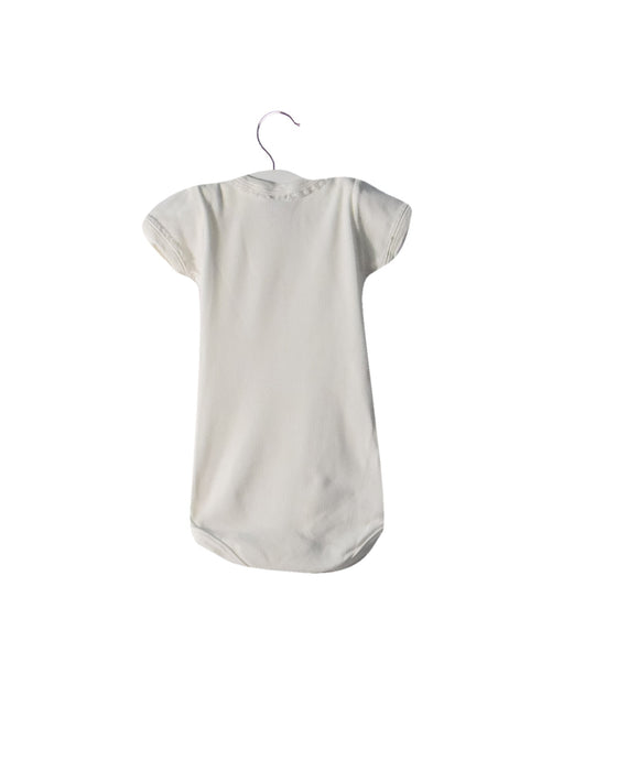 A White Short Sleeve Bodysuits from Petit Bateau in size 3-6M for girl. (Back View)